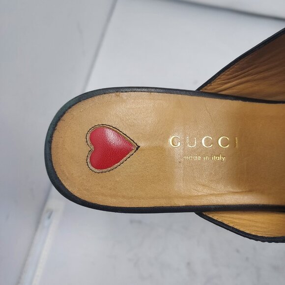Gucci Black Horsebit Rose Floral Embroidery Princetown Slide Mule - Picture 4 of 12